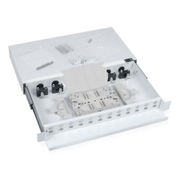 Кросс бокс оптический ODF-19-24-SC 19дюйм на 24 SC LC duplex со сплайс-кассетой выдвижной без пигтей
