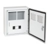 Корпус металлический ЩУРн-ПРО-1х2-МП/7-415х370х147-IP66-УХЛ1 (1фх2 счетчика на МП с окном учета 7 мо