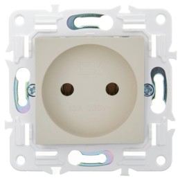 Розетка SKANDY 10А без заземл. без защ. шторок SK-R02B беж. IEK SK-R10-10-K10
