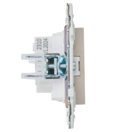 Розетка SKANDY 10А без заземл. без защ. шторок SK-R02B беж. IEK SK-R10-10-K10