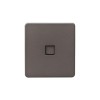 Розетка компьютерная СП ROUND MIELE RJ45 кат.6 титан Kranz KR-78-0724-2