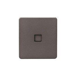 Розетка компьютерная СП ROUND MIELE RJ45 кат.6 титан Kranz KR-78-0724-2