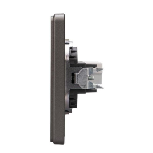 Розетка компьютерная СП ROUND MIELE RJ45 кат.6 титан Kranz KR-78-0724-2