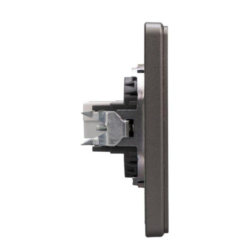 Розетка компьютерная СП ROUND MIELE RJ45 кат.6 титан Kranz KR-78-0724-2