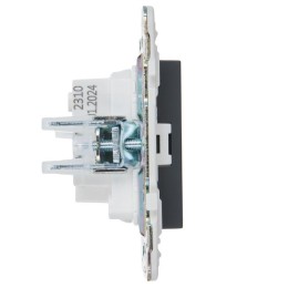 Розетка SKANDY 10А без заземл. без защ. шторок SK-R02G графит IEK SK-R10-10-K53