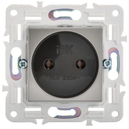 Розетка SKANDY 10А без заземл. без защ. шторок SK-R02N никель IEK SK-R10-10-K50