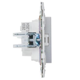 Розетка SKANDY 10А без заземл. без защ. шторок SK-R02S серебр. IEK SK-R10-10-K23