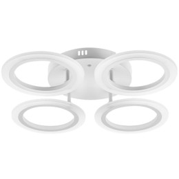 Люстра потолочная светодиодная диммируемая ROLO 470х470х75мм 114Вт 2700К/4200К/6400К 23кв.м бел. Rit