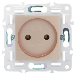 Розетка SKANDY 10А без заземл. без защ. шторок SK-R02Sa песочн. IEK SK-R10-10-K98