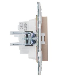 Розетка SKANDY 10А без заземл. без защ. шторок SK-R02Sa песочн. IEK SK-R10-10-K98