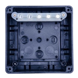 Коробка распределительная 110х110х67мм IP 65 в компл. с клеммным рядом 5х6кв.мм 41А черн. EXTHERM Ex