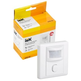 Детектор движения ДД 029 600Вт угол обз. 140град. дальн. 9м IP20 бел. IEK LDD12-029-600-001
