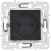 Розетка SKANDY 10А без заземл. защ. шторки SK-R01Bl черн. IEK SK-R13-10-K02
