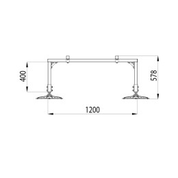 Конструкция опорная для установки оборудования TECHNORAPTOR FOOT 1200х1200 HD КМ TR0216