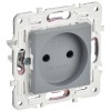 Розетка SKANDY 10А без заземл. защ. шторки SK-R01Gr сер. IEK SK-R13-10-K03