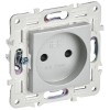 Розетка SKANDY 10А без заземл. защ. шторки SK-R01S серебр. IEK SK-R13-10-K23