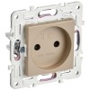 Розетка SKANDY 10А без заземл. защ. шторки SK-R01Sa песочн. IEK SK-R13-10-K98