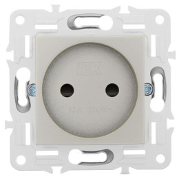 Розетка SKANDY 10А без заземл. защ. шторки SK-R01Sh шампань IEK SK-R13-10-K37