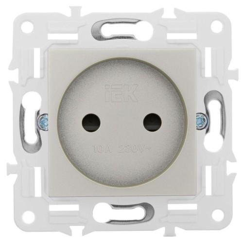 Розетка SKANDY 10А без заземл. защ. шторки SK-R01Sh шампань IEK SK-R13-10-K37