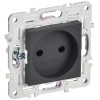 Розетка SKANDY 10А без заземл. защ. шторки SK-R01T титан IEK SK-R13-10-K48