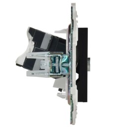 Розетка двойная TV+RJ45 кат.5E SKANDY SK-A14Bl черн. IEK SK-AK20-1-K02