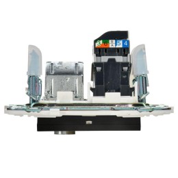 Розетка двойная TV+RJ45 кат.5E SKANDY SK-A14Bl черн. IEK SK-AK20-1-K02