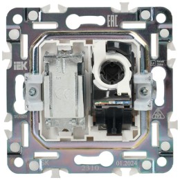 Розетка двойная TV+RJ45 кат.5E SKANDY SK-A14Bl черн. IEK SK-AK20-1-K02