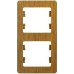 Рамка 2-м Glossa вертикал. дерево дуб SE GSL000506