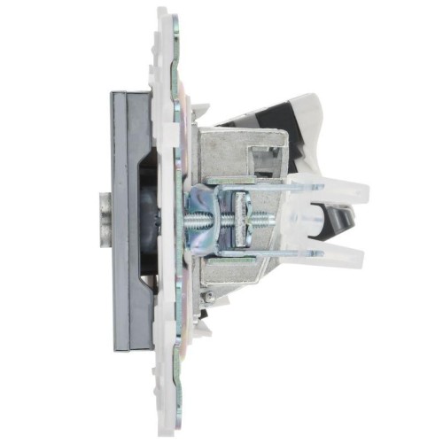 Розетка двойная TV+RJ45 кат.5E SKANDY SK-A14N никель IEK SK-AK20-1-K50