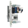 Розетка двойная TV+RJ45 кат.5E SKANDY SK-A14N никель IEK SK-AK20-1-K50