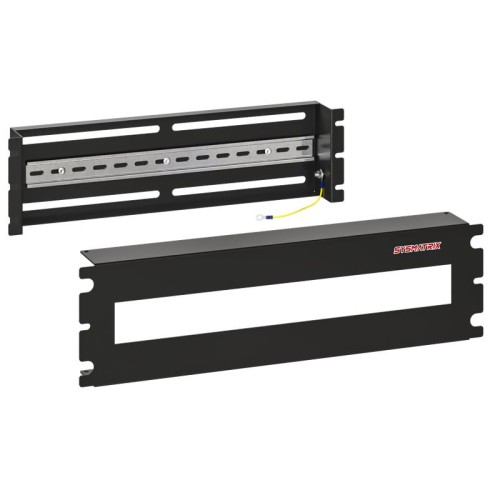 Корпус-панель с DIN-рейкой 19дюйм 3U 22 места черный (RAL 9005) сер. SYSMATRIX DP 0003.900