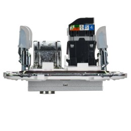 Розетка двойная TV+RJ45 кат.5E SKANDY SK-A14S серебр. IEK SK-AK20-1-K23