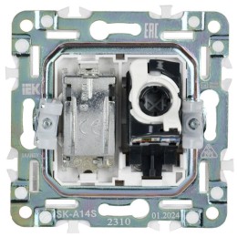 Розетка двойная TV+RJ45 кат.5E SKANDY SK-A14S серебр. IEK SK-AK20-1-K23