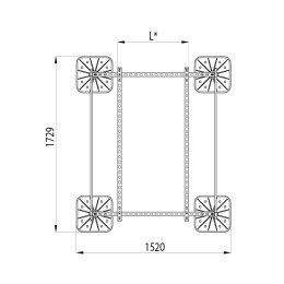Конструкция опорная для установки оборудования TECHNORAPTOR FOOT 1200х1500 HD КМ TR0217
