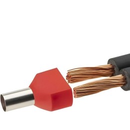 Наконечник-гильза двойная с изолир.фланцем 0.5кв.мм (НШВИ2) бел. DKC IFD2-0.5-8WT