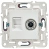 Розетка двойная TV+RJ45 кат.5E SKANDY SK-A14W арктич. бел. IEK SK-AK20-1-K01