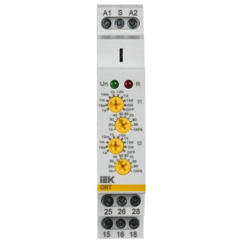 Реле времени ORT 2 контакта 12-240В AC/DC 2 уставки IEK ORT-2T-ACDC12-240V