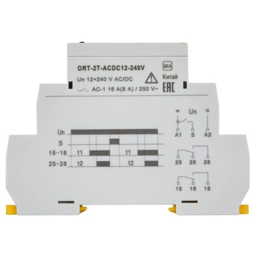 Реле времени ORT 2 контакта 12-240В AC/DC 2 уставки IEK ORT-2T-ACDC12-240V