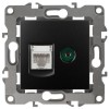 Розетка компьютерная + телевизионная Эра12 12-3110-05 RJ45 + TV IP20 антрацит Эра Б0027445