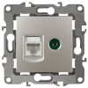 Розетка компьютерная + телевизионная Эра12 12-3110-15 RJ45 + TV IP20 перламутр Эра Б0027450