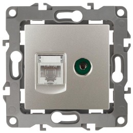 Розетка компьютерная + телевизионная Эра12 12-3110-15 RJ45 + TV IP20 перламутр Эра Б0027450