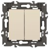 Выключатель 2-кл. СП Elegance 14-1104-02 10А IP20 250В 10AX механизм сл. кость Эра Б0034231