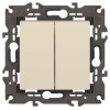 Переключатель 2-кл. СП Elegance 14-1106-02 10А IP20 250В 10AX механизм сл. кость Эра Б0034244