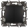 Переключатель 2-кл. СП Elegance 14-1106-05 10А IP20 250В 10AX механизм антрацит Эра Б0034247