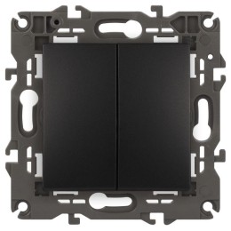 Переключатель 2-кл. СП Elegance 14-1106-05 10А IP20 250В 10AX механизм антрацит Эра Б0034247