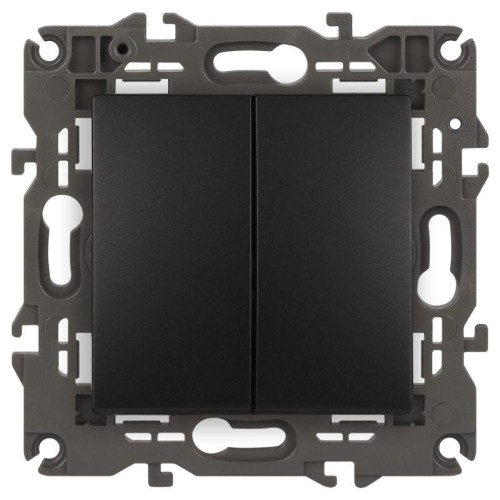 Переключатель 2-кл. СП Elegance 14-1106-05 10А IP20 250В 10AX механизм антрацит Эра Б0034247