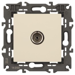 Розетка телевизионная одиночная TV 1мод. Elegance 14-3101-02 IP20 сл. кость Эра Б0034291