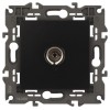 Розетка телевизионная одиночная TV 1мод. Elegance 14-3101-05 IP20 антрацит Эра Б0034294