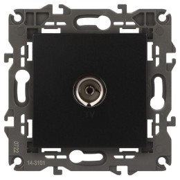 Розетка телевизионная одиночная TV 1мод. Elegance 14-3101-05 IP20 антрацит Эра Б0034294
