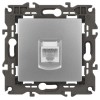 Розетка компьютерная 1-м Elegance 14-3107-03 RJ45 IP20 механизм алюм. Эра Б0034304